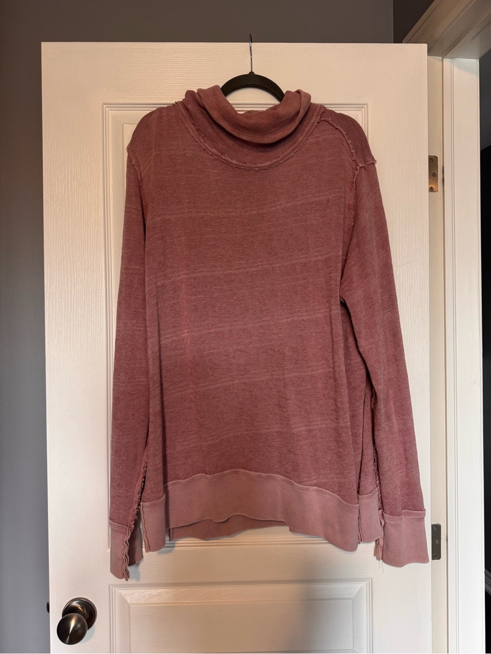 Free People Dusty Rose Cowl Neck Sweater